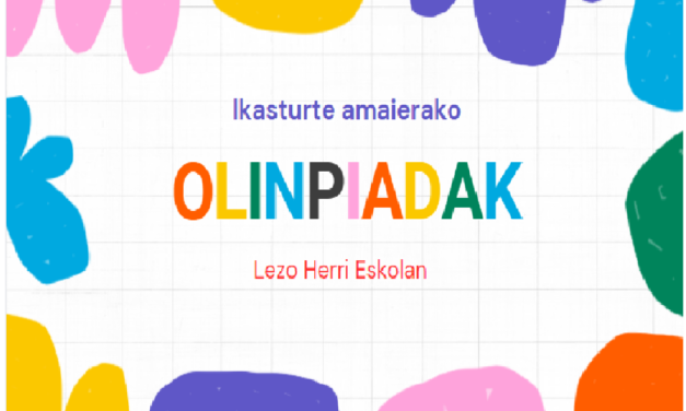 IKASTURTE AMAIERAKO OLINPIADAK